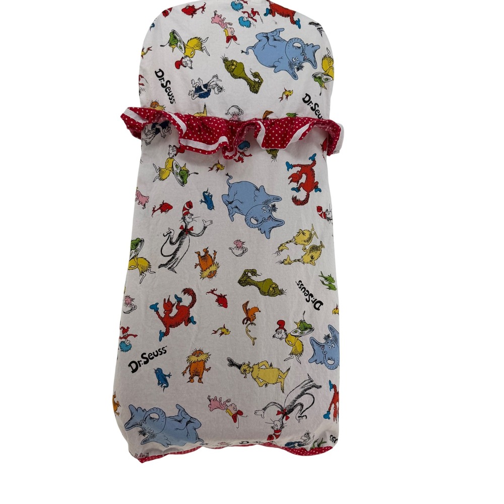 Dr. Seuss Diaper Stacker Unisex Baby White Red Character Print Nursery Organizer - Picture 2 of 3